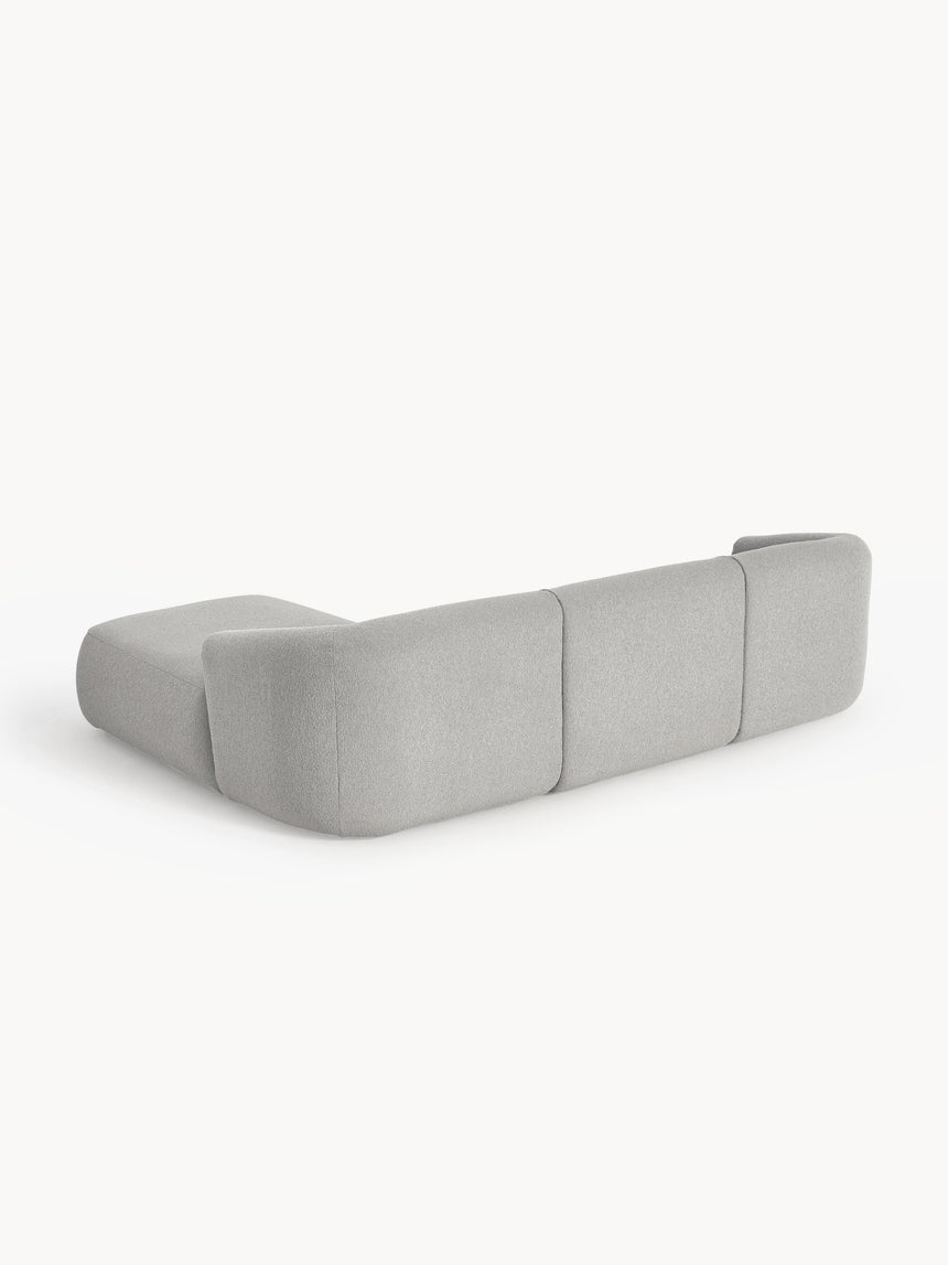 Modern Köşe Koltuk Açık Gri Bukle