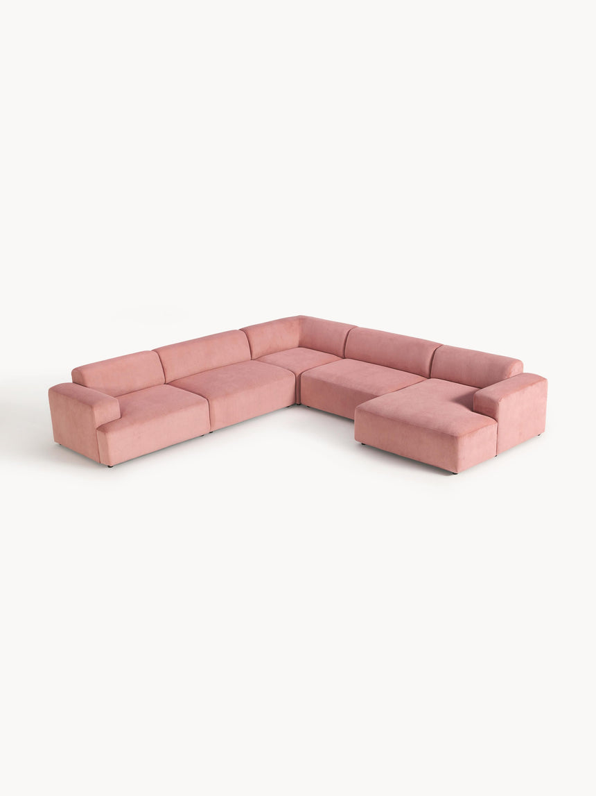 Mira Max Köşe Koltuk Pembe Fitilli