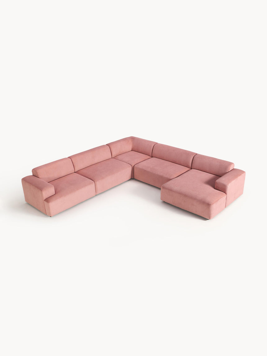 Mira Max Köşe Koltuk Pembe Fitilli