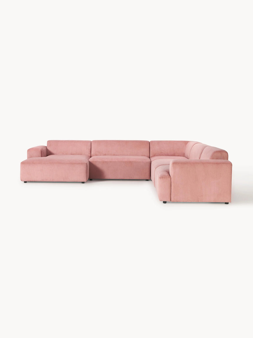 Mira Max Köşe Koltuk Pembe Fitilli