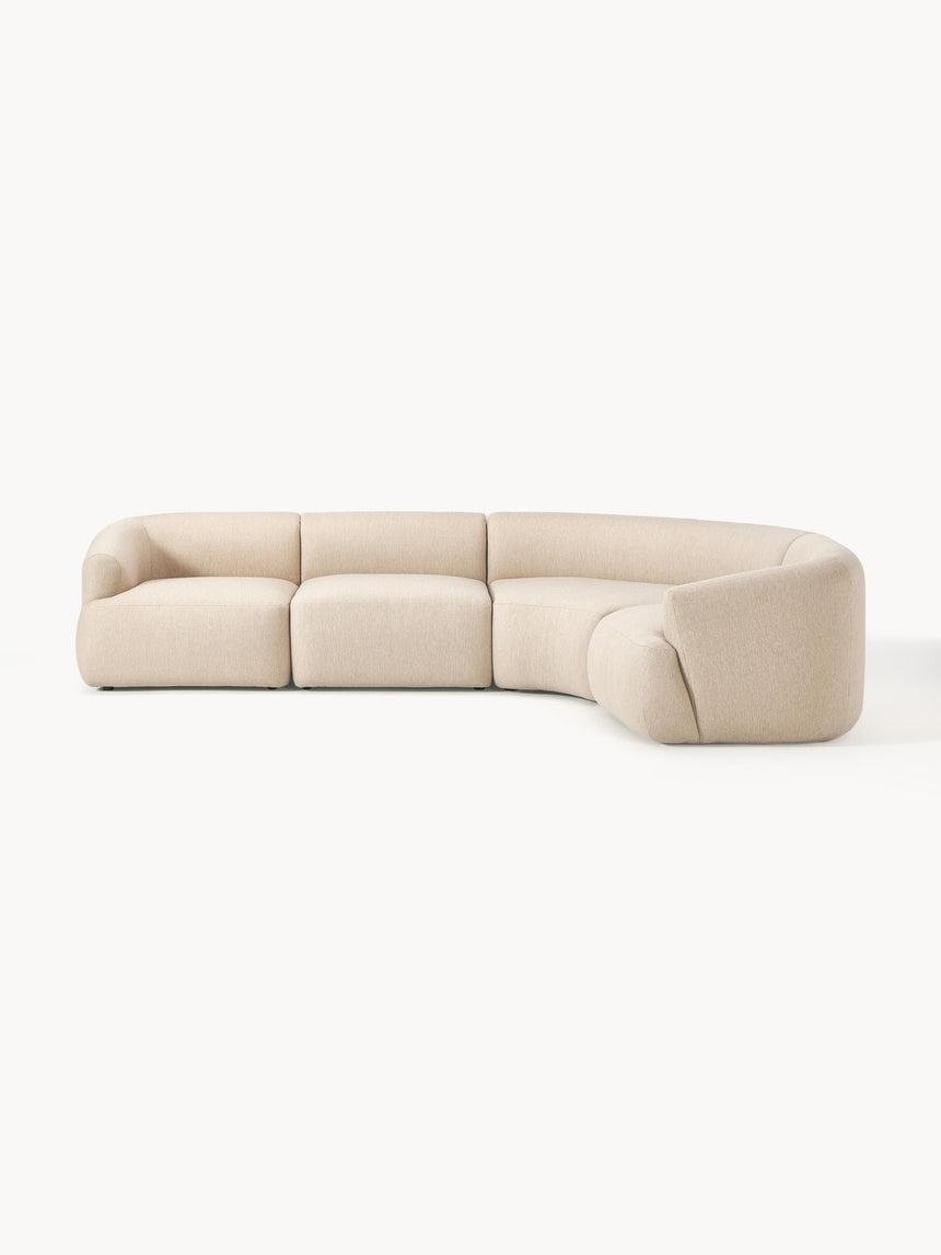 Modern Plus Köşe Koltuk Bej Dokuma Kumaş
