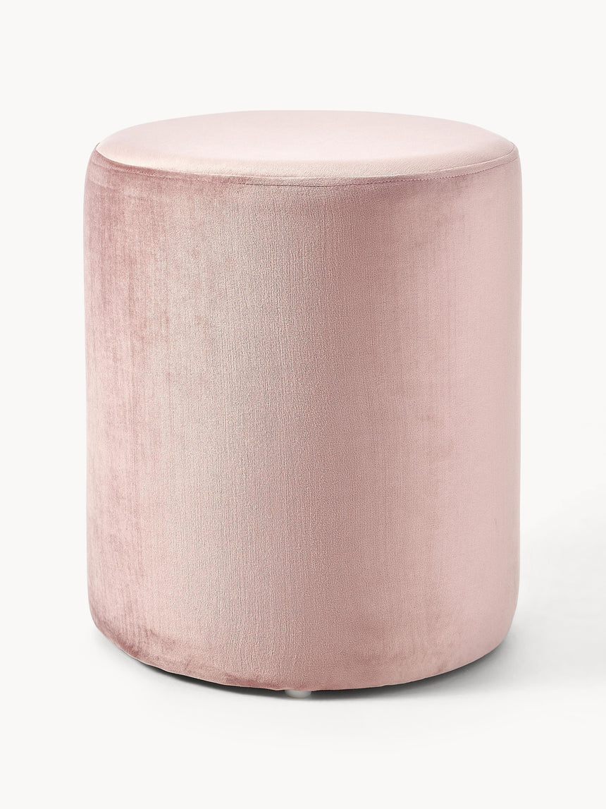 Sos Silindir Puf Pembe Kadife
